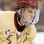 Boston College senior forward Paul Carey, of Weymouth, MA, scored two goals in his team's 6-1 shelling of Minnesota in the second semifinal Frozen Four Game Thursday night, sending them to the NCAA Championship Game Saturday night.