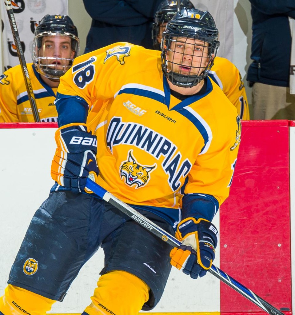 Quinnipiac junior forward Soren Jonzzon, of Mountain View, CA., scored two goals in his team's dominating 4-0 win over RIT in the early game in Albany, NY.  Jonzzon came into the NCAA tournament fifth on his team in goals scored with eight, and tied for 11th in assists with nine.  Quinnipiac advanced to play the winner of today's late game between UMass-Lowell and Yale, tomorrow at 4:30pm on ESPNU.