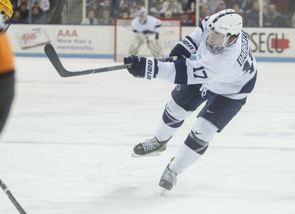 Penn State freshman forward Evan Barratt, of Bristol, PA.,