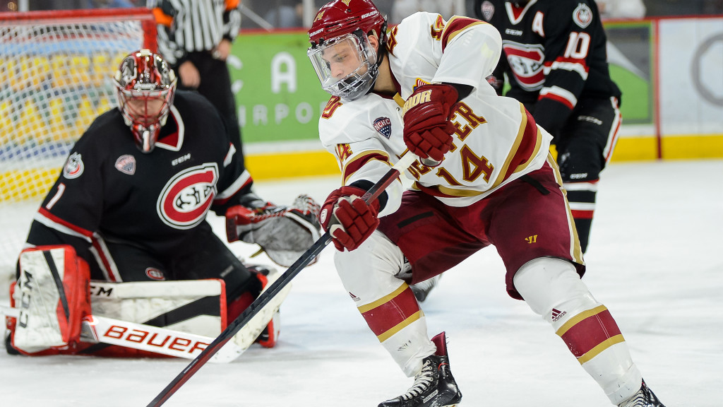 Denver senior forward Jarid Lukosevicius, of Squamish, B.C., leads his team in goals scored, with eight, and is tied for fourth on the team in assists, with four.  