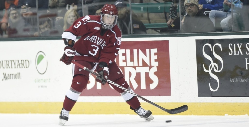 Harvard freshman defenseman Jack Rathbone, of West Roxbury, MA.,