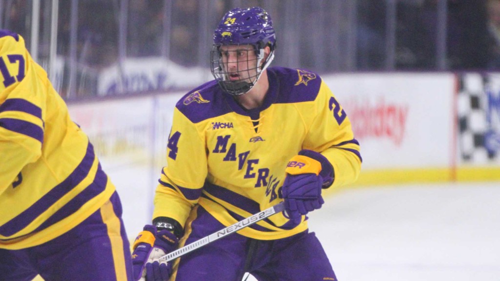 Mankato State senior defenseman Edwin Hookenson, of Lampman, Sask., scored a goal Friday night in his team's 4-4 tie, and score another goal Saturday night in his team's 2-1 win, both at home against North Dakota.