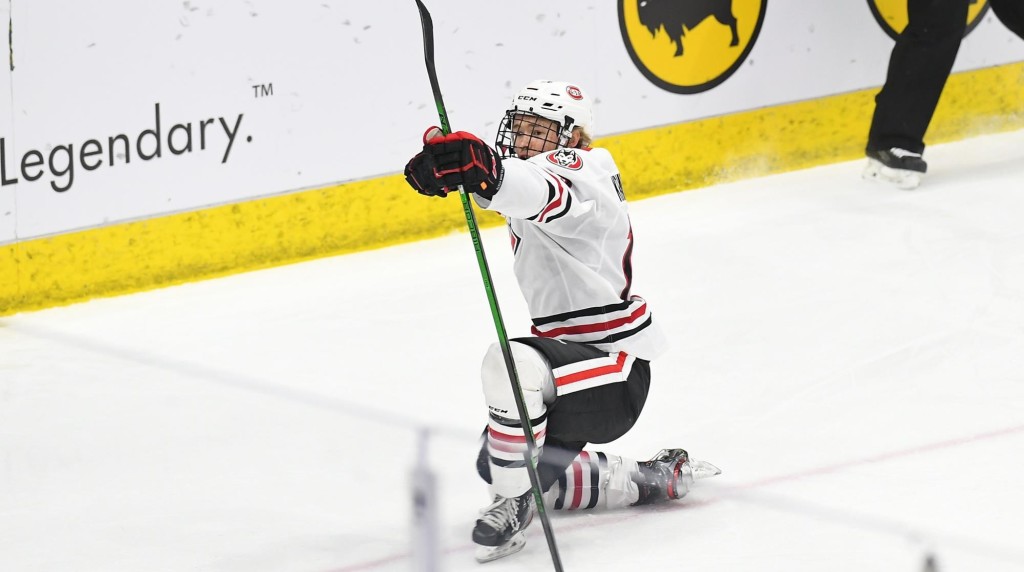 St. Cloud State sophomore forward Jami Kranilla, of Nokia, Finland, scored a penalty shot goal,St. Cloud State advanced to play Boston College (which advanced on Notre Dame dropping out) tomorrow, March 28th at 2:30 Pacific Time on ESPN2.  This shouldn’t be any problem for St. Cloud State, as they compiled a 15-3 margin of victory in their last three games against BC from 2017 to 2018, for a 3-1 all-time record against BC.  Clearly, St. Cloud has BC figured out.